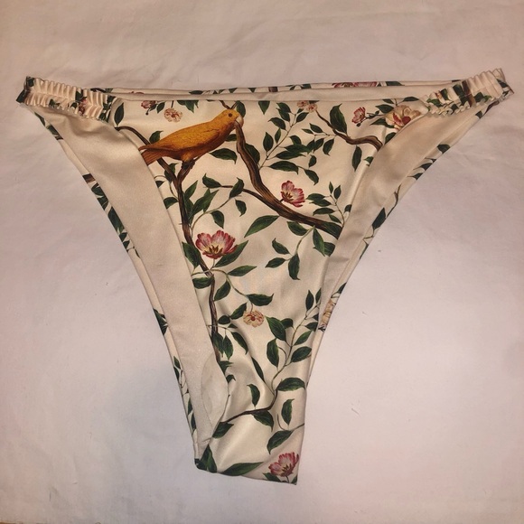 Agua by Agua Bendita Agraz Ruffled Canarios-Print Bikini Bottom - Picture 2 of 2